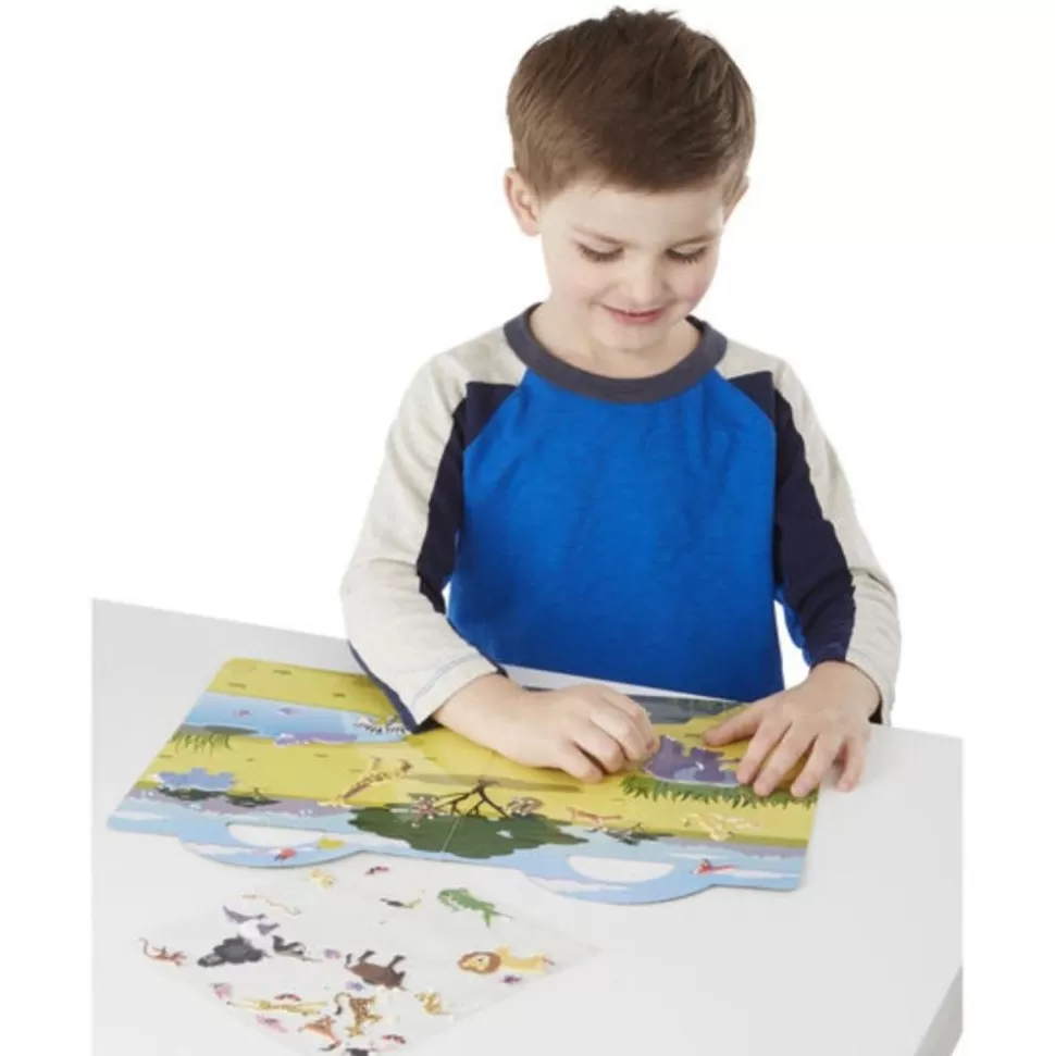 Melissa and Doug Tegne- & Malegrej<Aktivitetsbog Med Klistermaerker - Safari