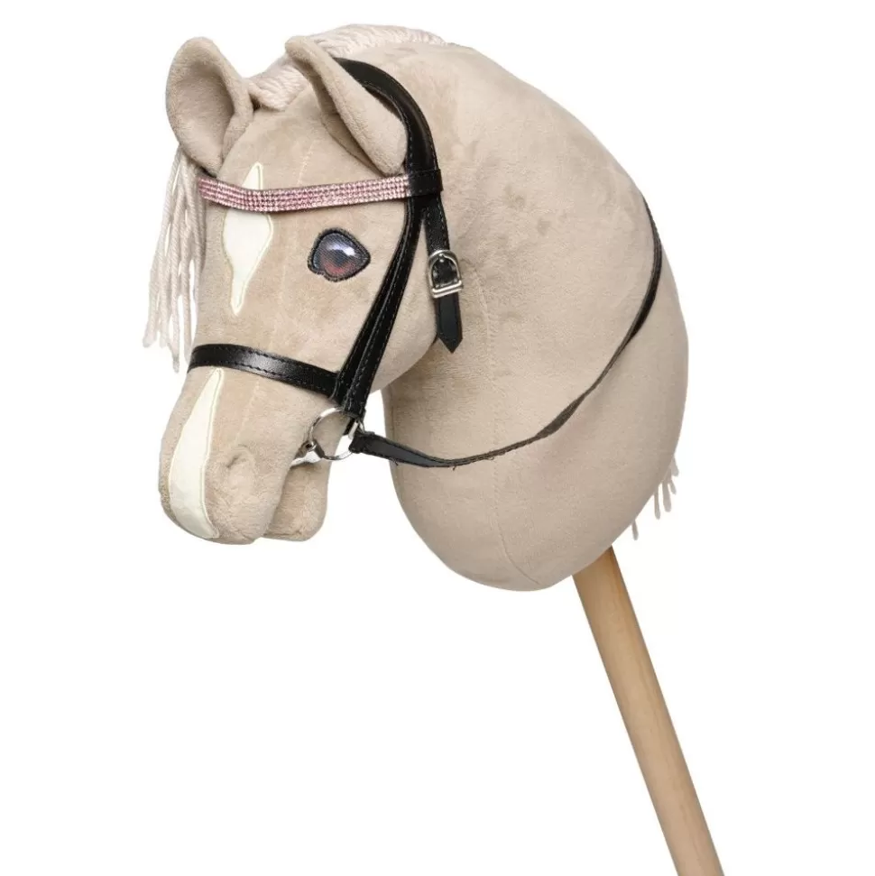 Cheval Roi Kæpheste & Tilbehør<Kaephest Tilbehør - Trense, Sort M. Pink Rhinsten