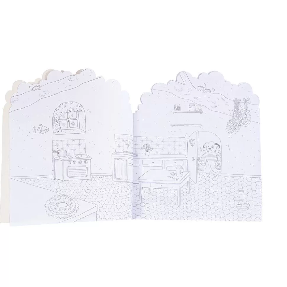 Moulin Roty Tegne- & Malegrej<Malebog 20 Sider, Inkl. 160 Klistermaerker