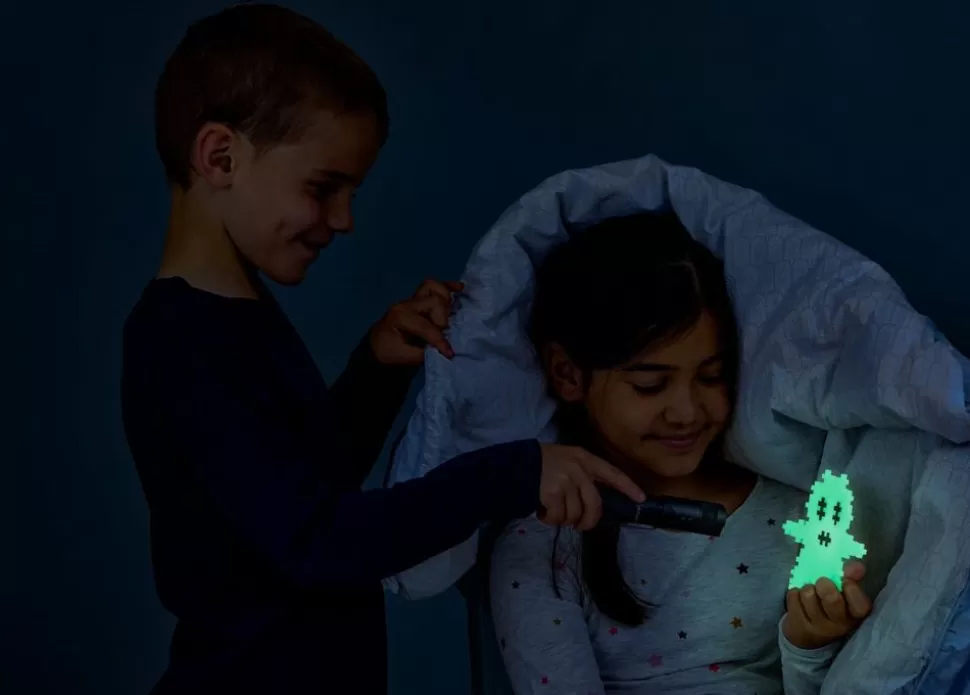 Plus-Plus Byggesæt< - Lær At Bygge Glow In The Dark, 500 Stk
